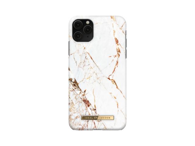 Coque Ideal of Sweden Fashion Carrara Gold pour iPhone 11 Pro Max - Or/Blanche