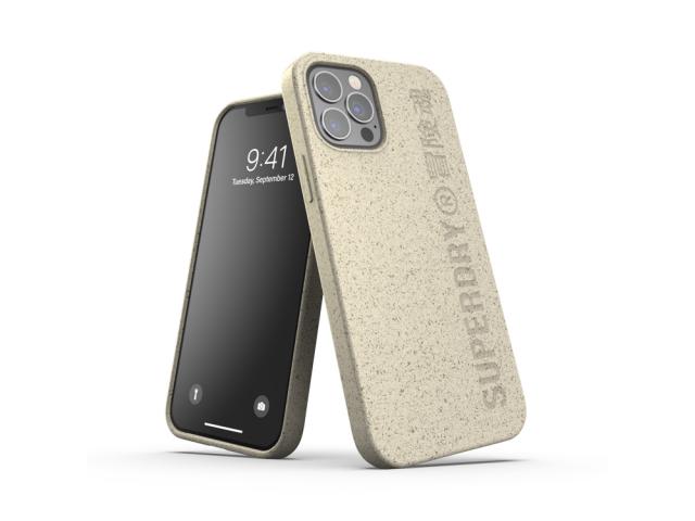 Coque Superdry Snap Case Compostable pour iPhone 12 et iPhone 12 Pro - Beige