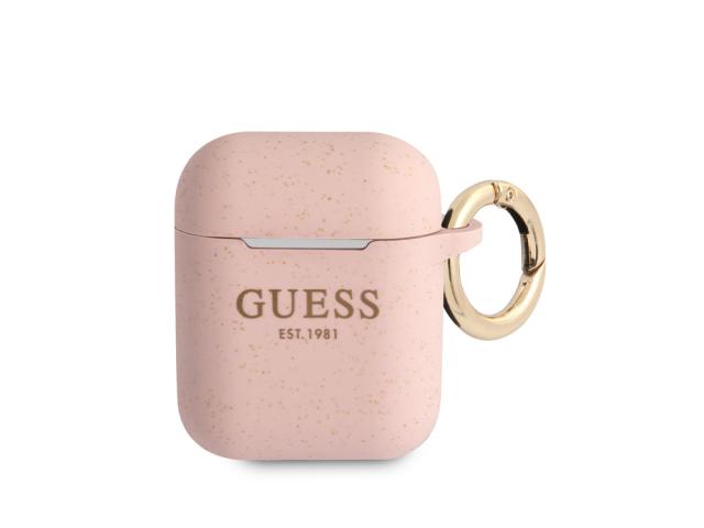 Protection Guess Cover Ring pour Airpods 1 et 2 - Rose