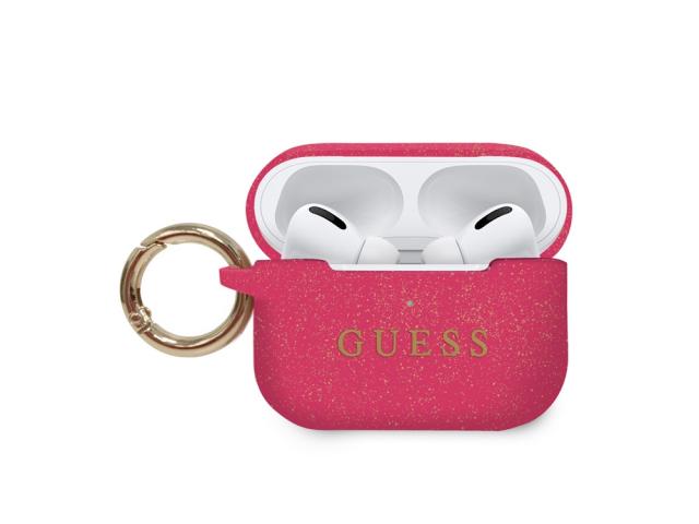 Protection Guess Cover Ring pour Airpods Pro - Fuschia