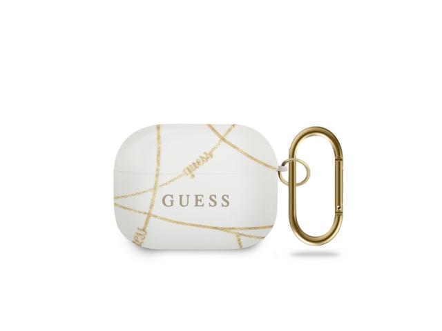 Protection Guess Chain pour Airpods Pro - Blanche