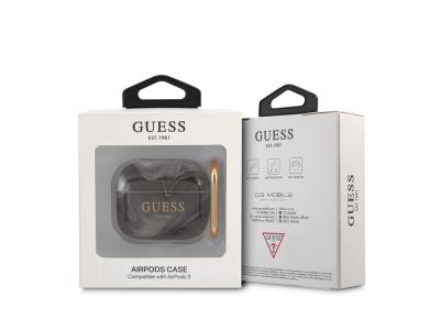 Protection Guess Cover New Marble pour Airpods 3 - Noire