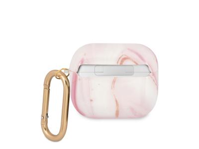 Protection Guess Cover New Marble pour Airpods 3 - Rose