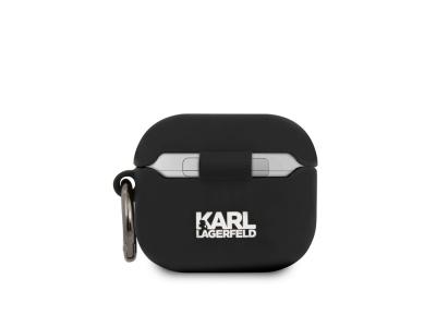  Protection en silicone Karl Lagerfeld Choupette avec anneau pour Airpods 3 - Noire