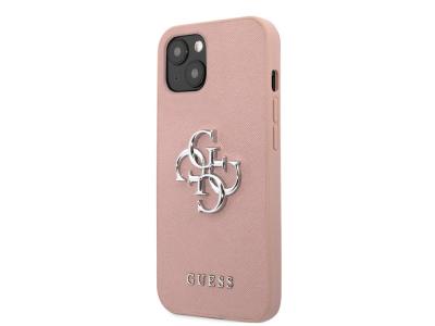 Coque Guess PU Saffiano 4G pour iPhone 13 - Rose