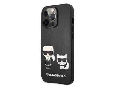 Coque Karl Lagerfeld PU Karl & Choupette pour iPhone 13 Pro - Noire