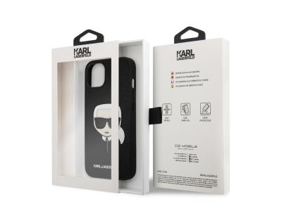 Coque Karl Lagerfeld Saffiano Karl pour iPhone 13 - Noire