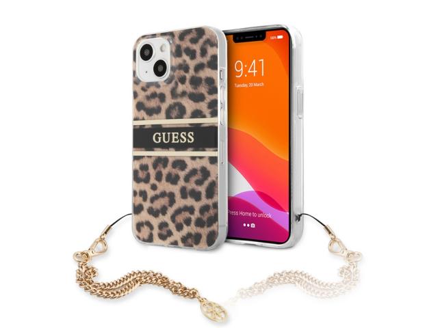 Coque Guess Leopard avec breloque pour iPhone 13 Mini