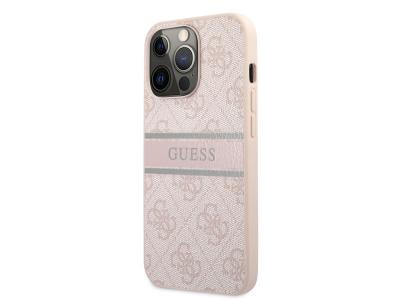 Coque Guess PU 4G Stripe pour iPhone 13 Pro - Rose