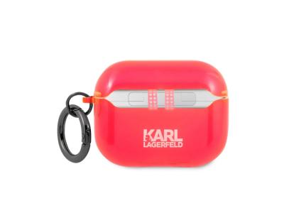 Protection Karl Lagerfeld translucide Choupette pour Airpods Pro - Fuchsia