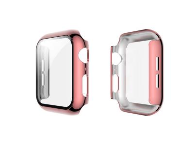 Coque de protection intégrale avec verre trempé pour Apple Watch 40mm - Rose