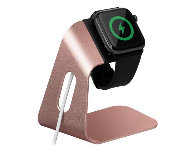 Socle de chargement en acier pour Apple Watch - Rose