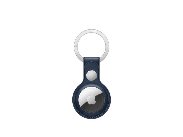Porte-clés en cuir synthétique pour Apple AirTag - Bleu
