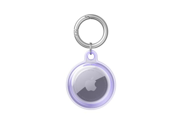 Porte-clés en TPU translucide pour Apple AirTag - Violet