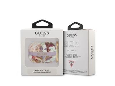 Protection Guess Flowers pour Airpods Pro - Purple Heaven