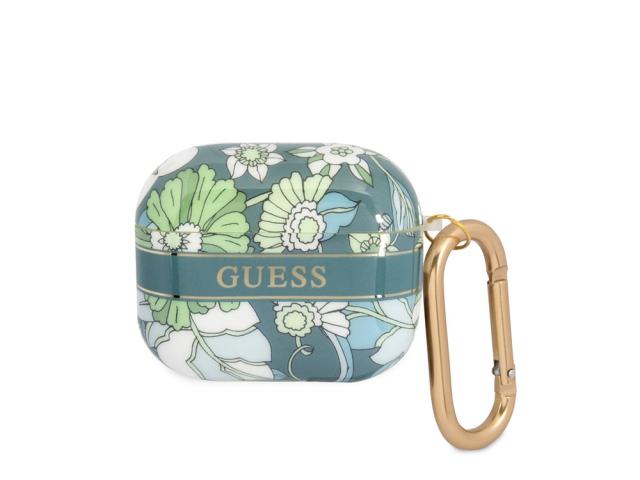 Protection Guess Flowers  pour Airpods 3 - Blue Garden