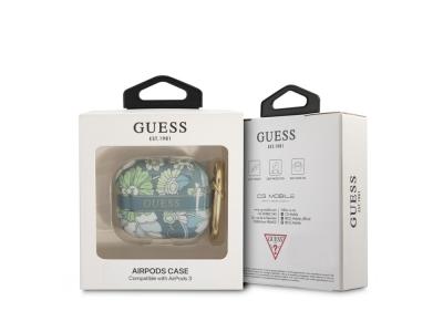 Protection Guess Flowers  pour Airpods 3 - Blue Garden