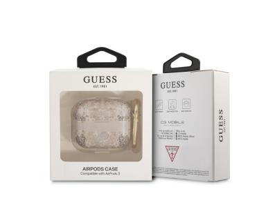 Protection Guess Flowers  pour Airpods 3 - Golden Paradise
