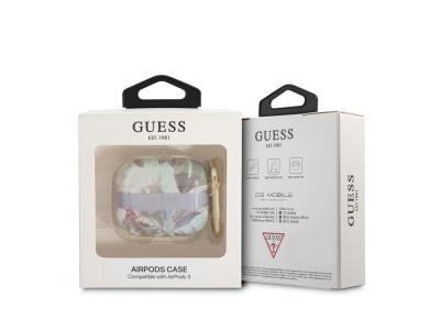 Protection Guess Flowers  pour Airpods 3 - Purple Heaven