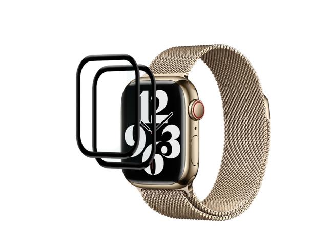 Lot de 2 protections en verre trempé incurvé pour Apple Watch 41mm