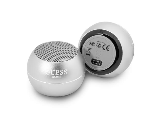 Mini enceinte Bluetooth 5.0 Guess - Argent