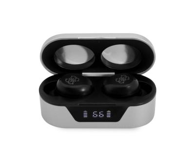 Ecouteurs Bluetooth 5.0 Guess 4G tactile avec étui de chargement - Argent