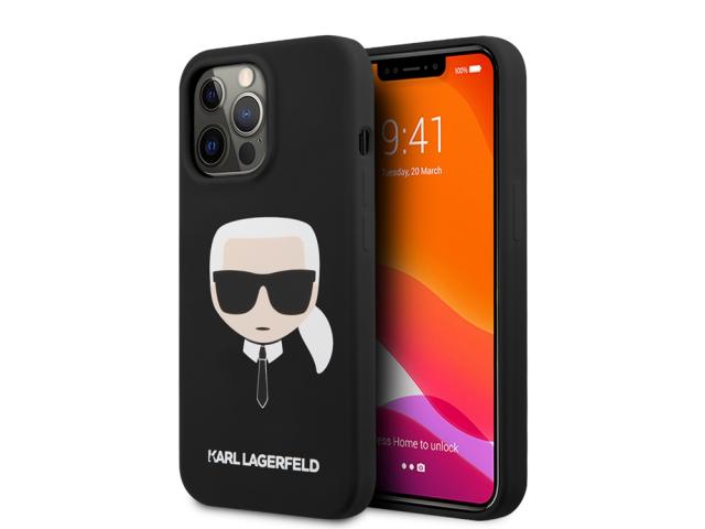 Coque Karl Lagerfeld Silicone Karl’s Head pour iPhone 14 Pro Max - Noire