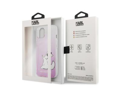 Coque Karl Lagerfeld Choupette Eat pour iPhone 14 - Rose
