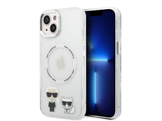 Coque Karl Lagerfeld TPU Magsafe Ring Karl & Choupette pour iPhone 14 Plus - Transparente