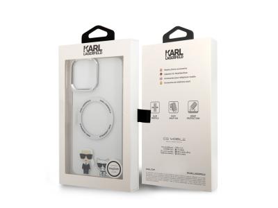 Coque Karl Lagerfeld TPU Magsafe Ring Karl & Choupette pour iPhone 14 Pro Max - Transparente