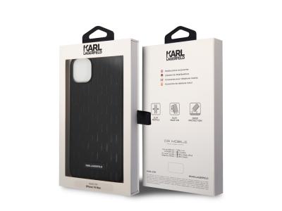 Coque Karl Lagerfeld PU Saffiano Monogram pour iPhone 14 Plus - Noire