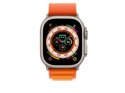 Bracelet en textile pour Apple Watch Ultra 49mm - Orange