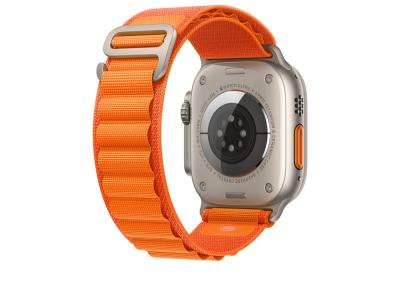 Bracelet en textile pour Apple Watch Ultra 49mm - Orange