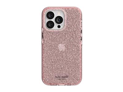 Coque Kate Spade Pink Translucent Glitter pour iPhone 13 Pro - Rose