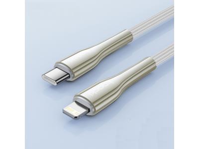 Câble de chargement 1m USB type-C  à lightning 20W - Blanc ivoire