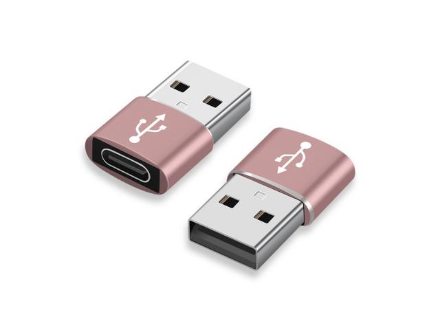 Lot de 3 adaptateurs USB Type-C vers USB - Rose