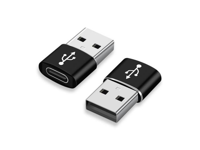 Lot de 3 adaptateurs USB Type-C vers USB - Noir