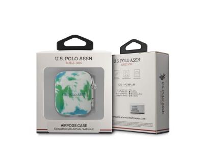 Protection U.S Polo ASSN. Palm pour Airpods 1 et 2 - Verte et Bleue
