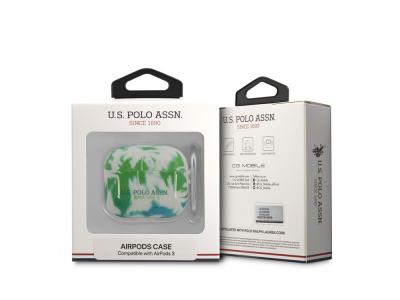 Protection U.S Polo ASSN. Palm pour Airpods 3 - Verte et Bleue