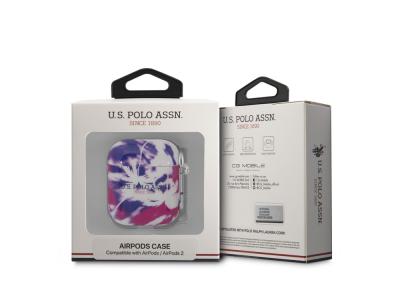Protection U.S Polo ASSN. Palm pour Airpods 1 et 2 - Violette et Rose
