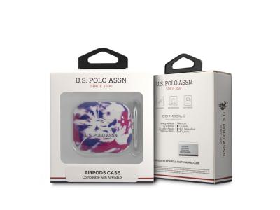 Protection U.S Polo ASSN. Palm pour Airpods 3 - Violette et Rose