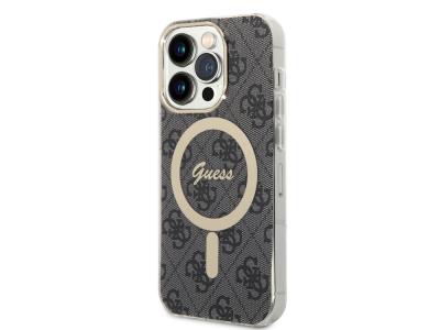 Bundle Chargeur 15W Guess Magsafe + Coque Magsafe 4G Noire pour iPhone 14 Pro Max