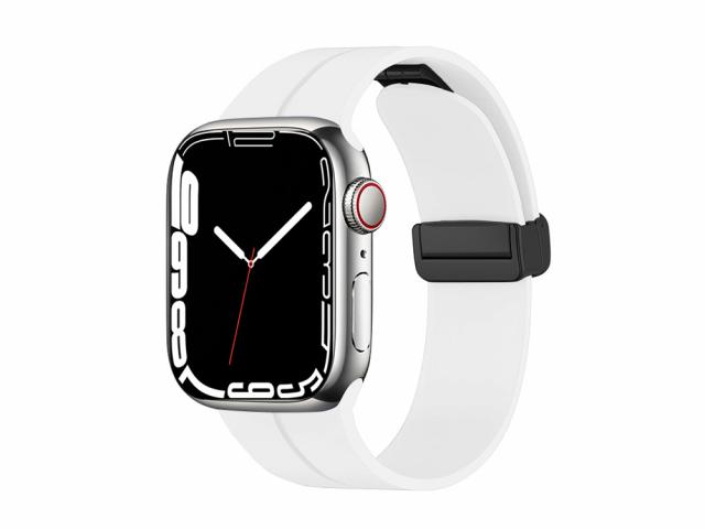 Bracelet sport à fermeture aimantée pour Apple Watch 42/44 et 45mm - Blanc