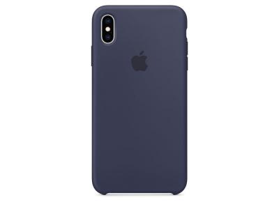 Coque en silicone avec Apple Official pour iPhone XS Max - Bleu nuit