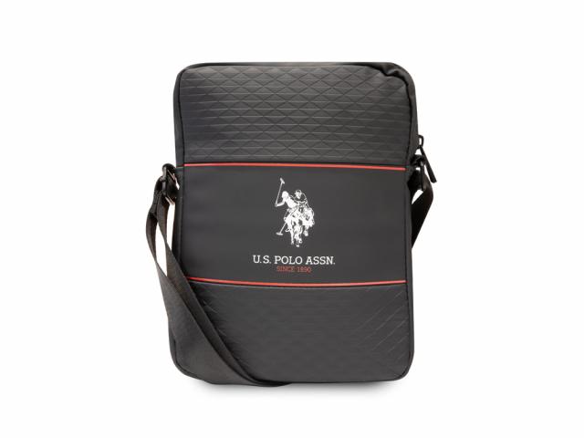 Sacoche bandoulière U.S. Polo 10’’ - Modèle Middle Stripe - Noire