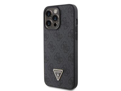 Coque Guess Triangle Strass 4G pour iPhone 15 Pro Max - Noire