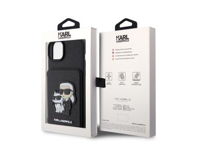 Coque Karl Lagerfeld Saffiano avec porte-cartes pour iPhone 15 Plus