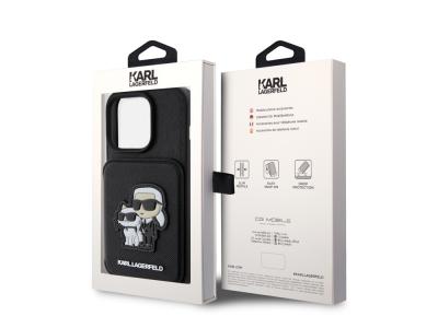 Coque Karl Lagerfeld Saffiano avec porte-cartes pour iPhone 15 Pro