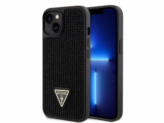 Coque Guess Triangle Diamond pour iPhone 15 - Noire