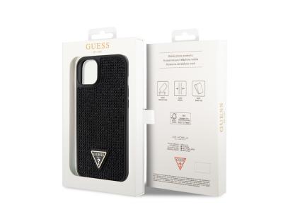 Coque Guess Triangle Diamond pour iPhone 15 Plus - Noire